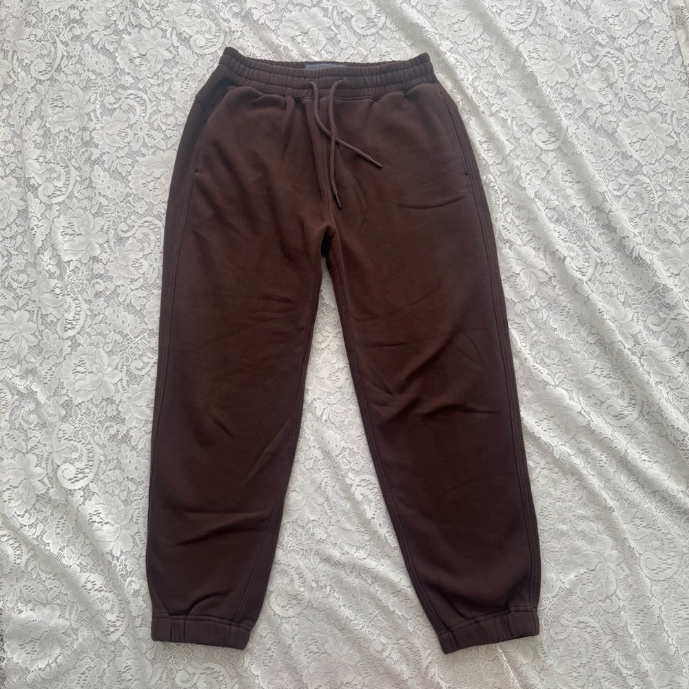 Abercrombie & Fitch Soft A&F Essentials Fleece Jogger Sweatpants Womens XS Brown